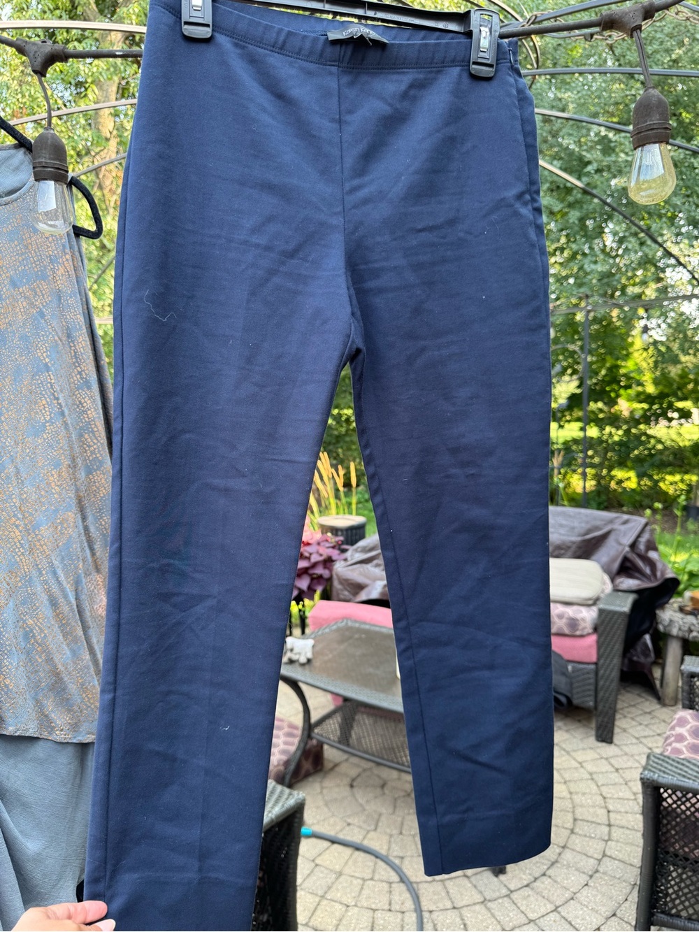 Karen Kane womens Navy Stretch Straight-Leg Pants